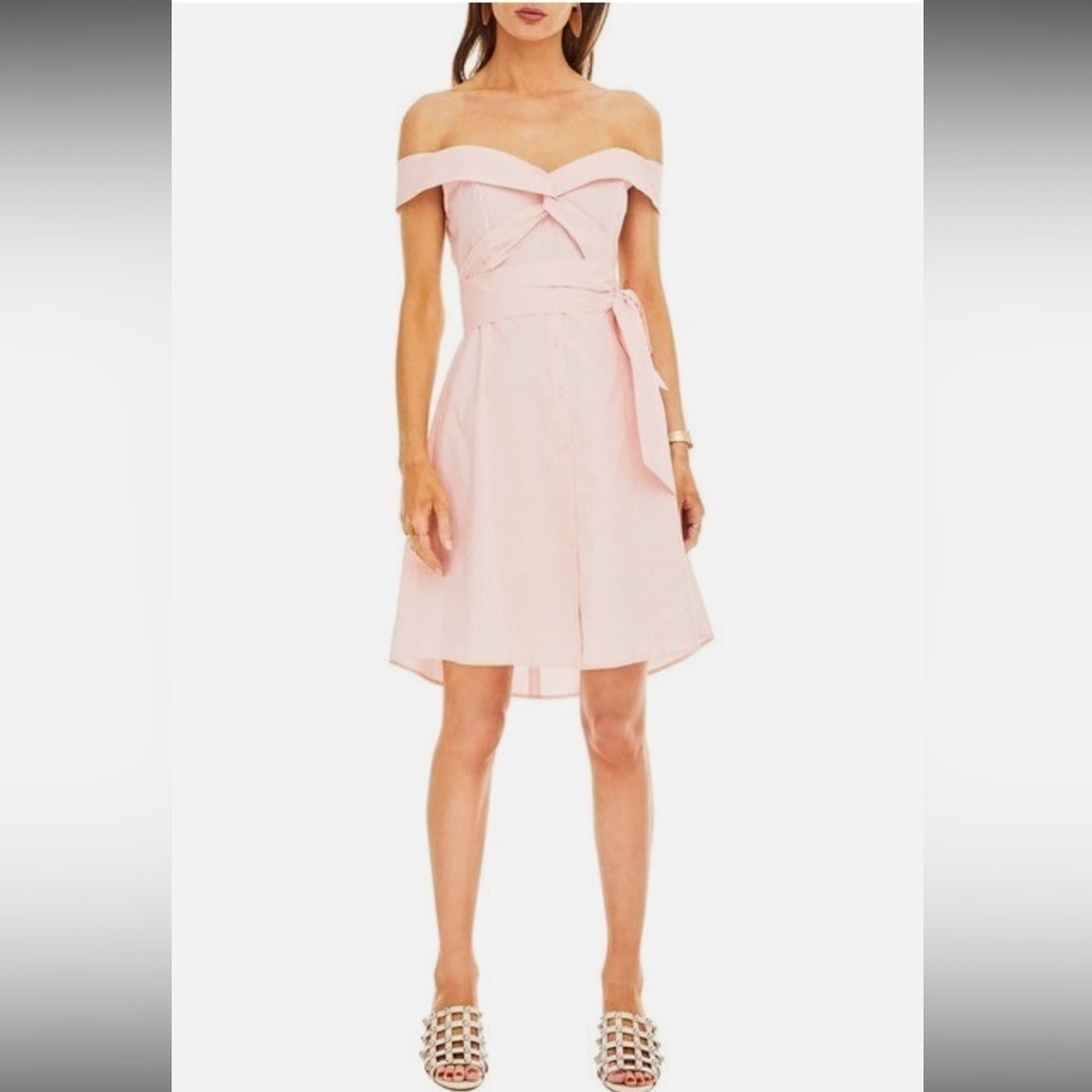 NWT ASTR The Label Brittany Off-the-Shoulder Dress Pink Size Small